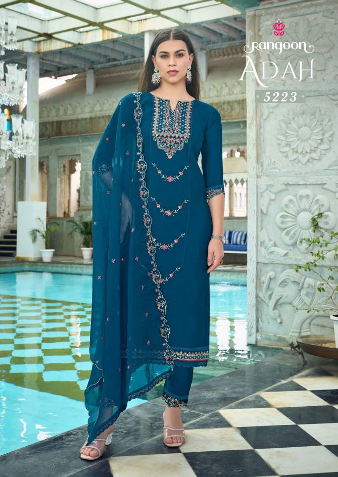 Adah By Rangoon Viscose Embroidered Kurti Bottom With Dupatta Wholesale Shop In Surat
